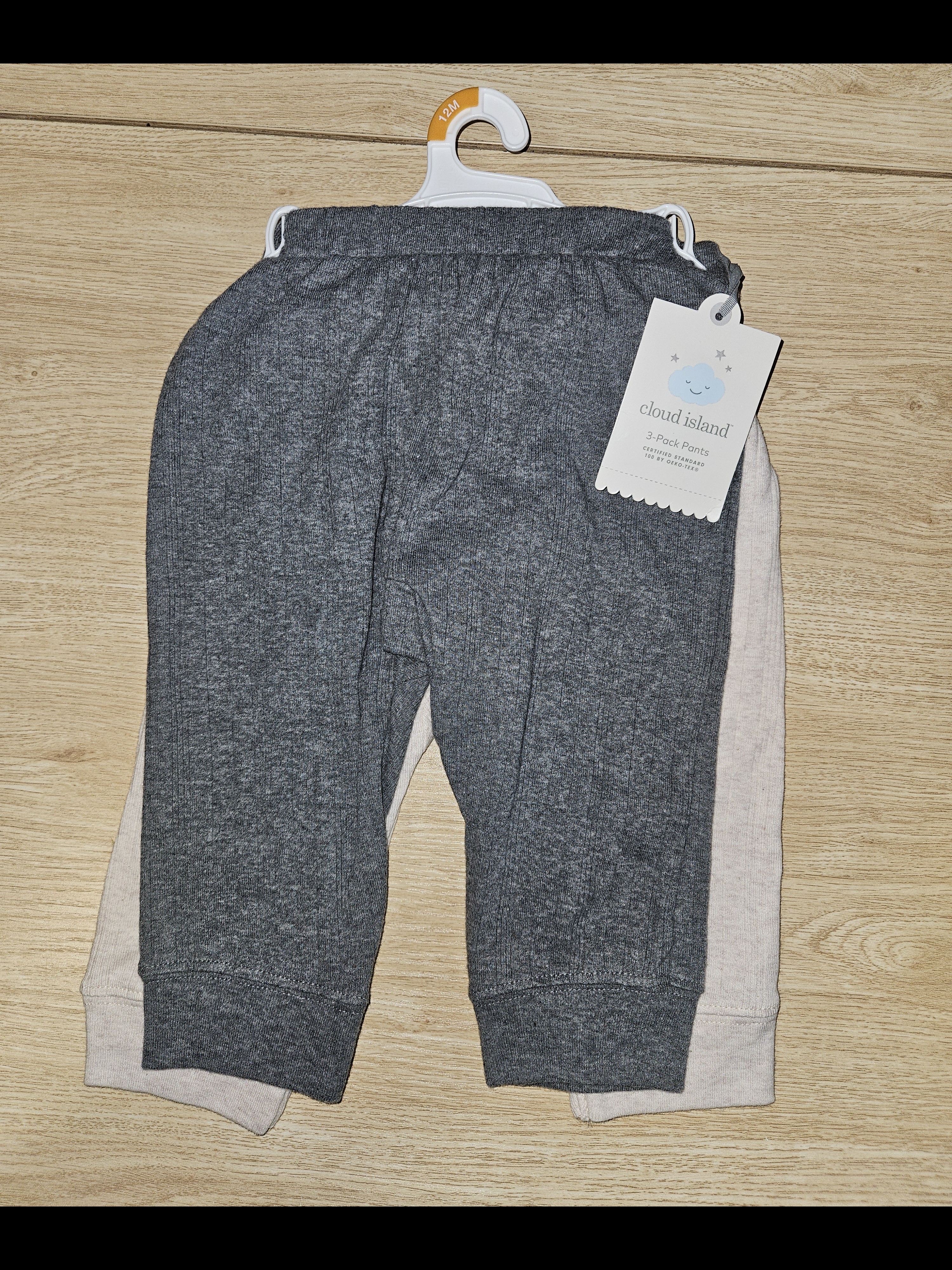 Cloud Island 2-Pack Joggers In Gray & Cream